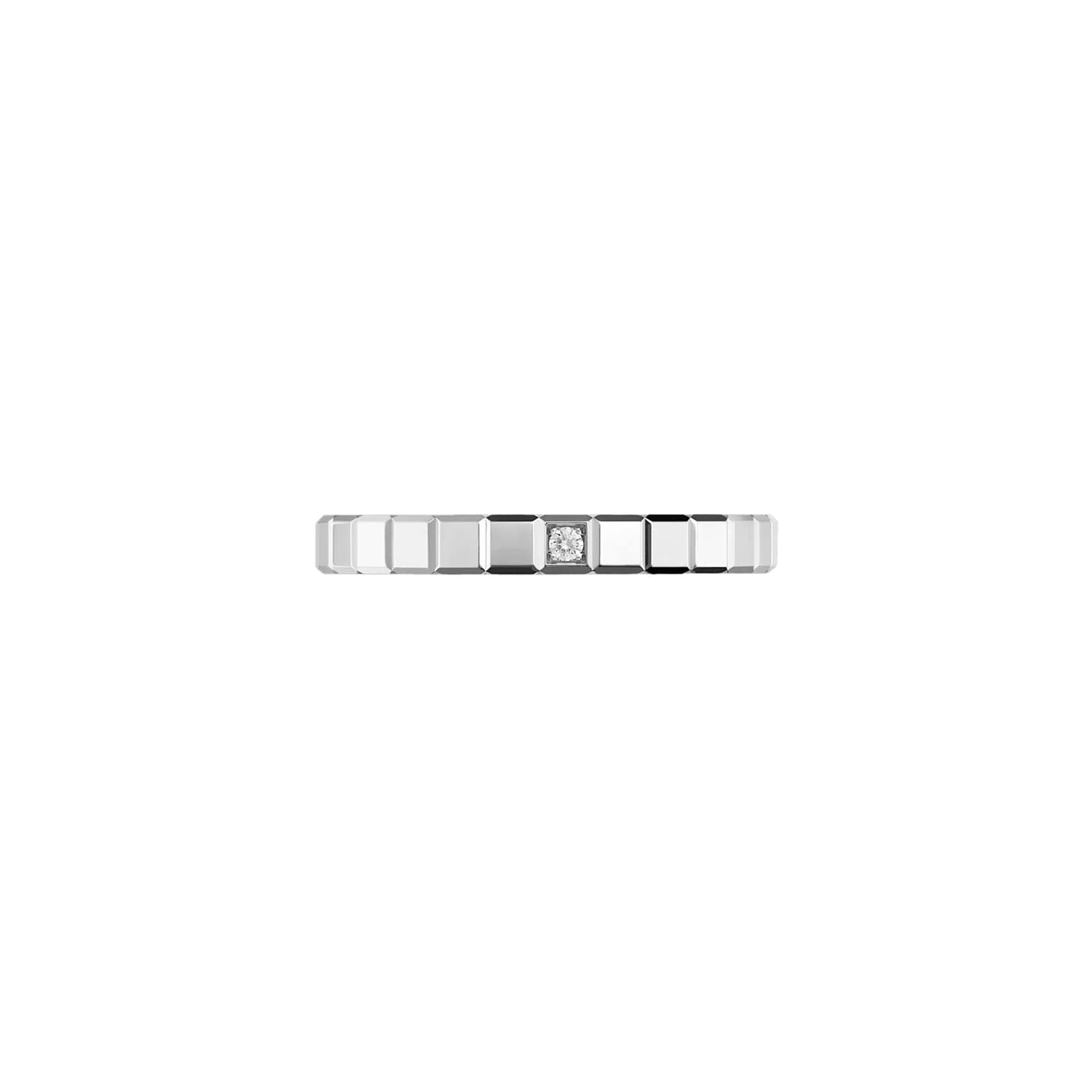 Chopard Ice Cube Ring In Ethical 18ct White Gold With Diamond Chopard Ice Cube Ring In Ethical 18ct White Gold With Diamond