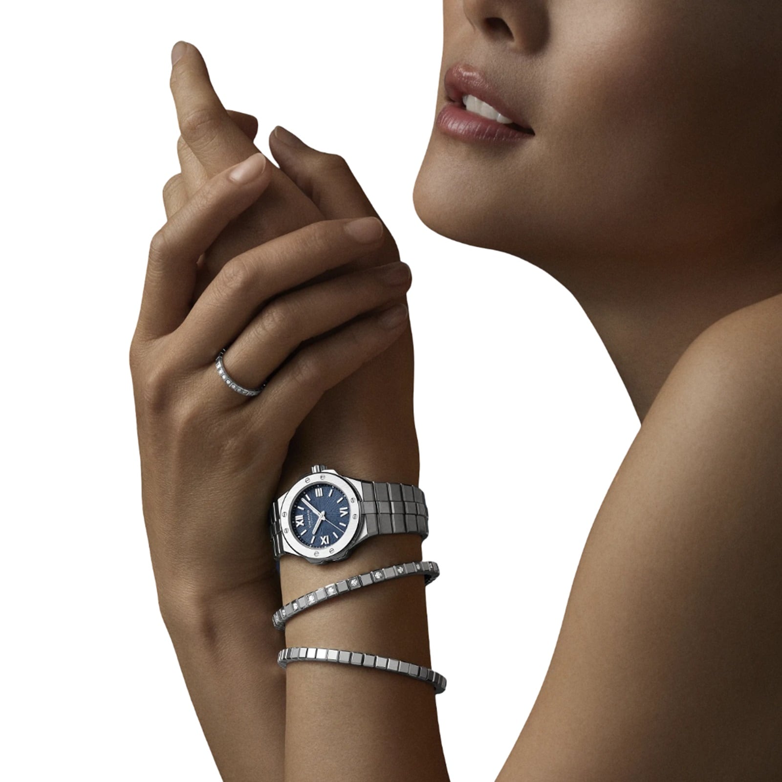 Chopard Ice Cube Ring In Ethical 18ct White Gold With Diamonds