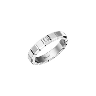 Chopard Ice Cube Ring In Ethical 18ct White Gold With Diamond