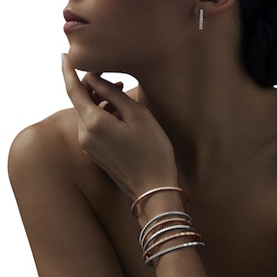 Chopard Ice Cube Bangle In Ethical 18ct Rose Gold