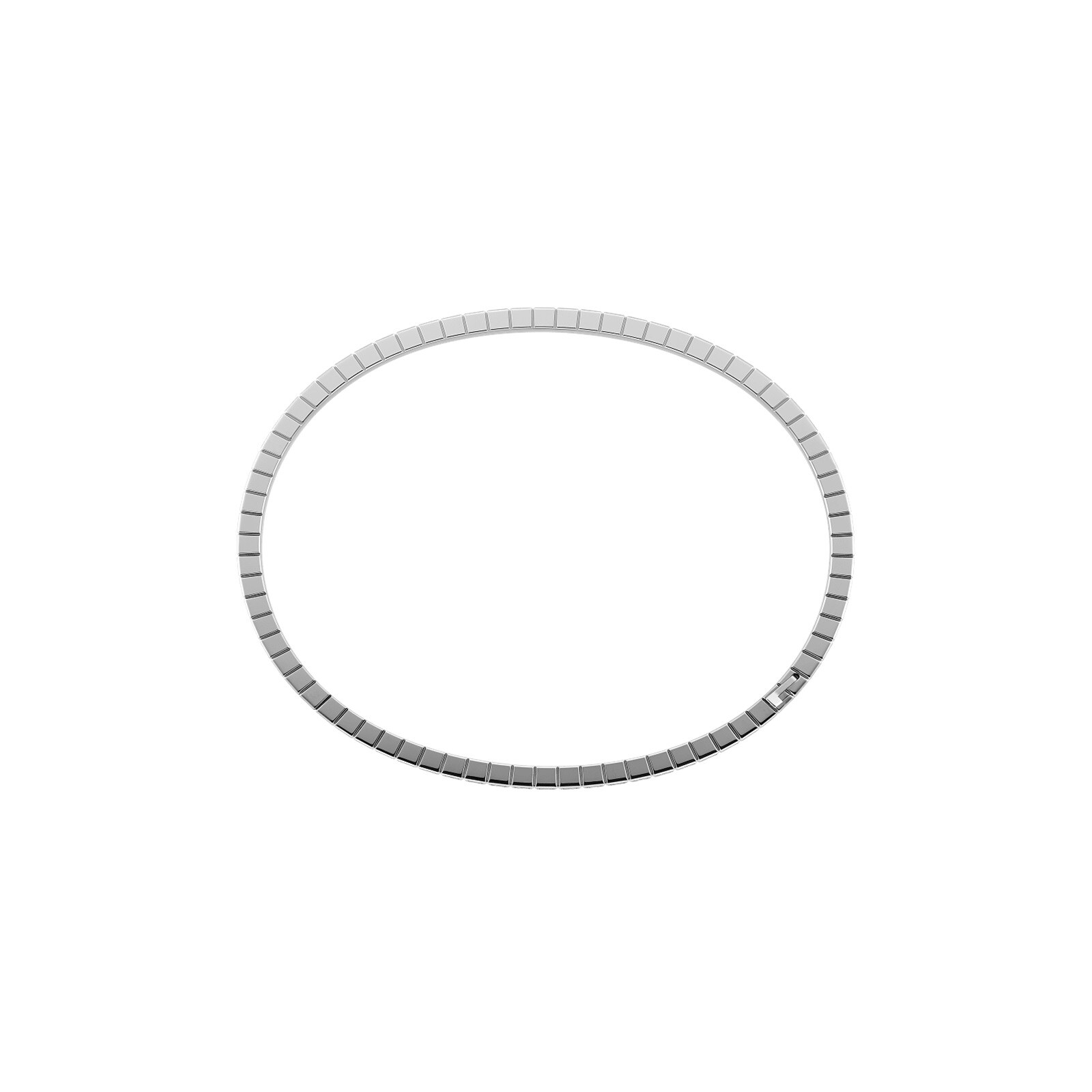Chopard Ice Cube Bangle In Ethical 18ct White Gold With Half Set Diamonds Chopard Ice Cube Bangle In Ethical 18ct White Gold With Half Set Diamonds