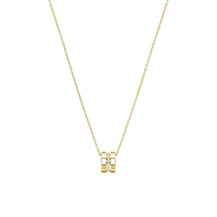 Chopard Ice Cube Pendant In Ethical 18ct Yellow Gold With Diamonds