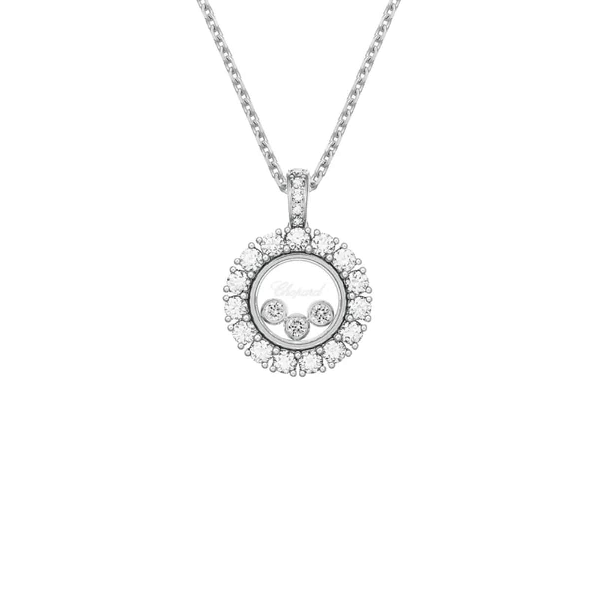 Chopard Happy Diamonds Icons Joaillerie Pendant In Ethical 18ct White Gold With Diamonds