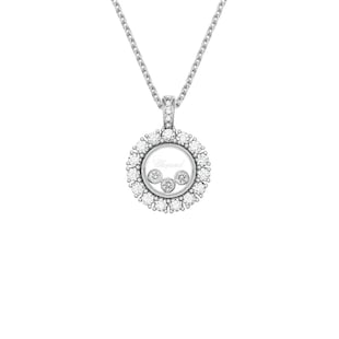 Chopard Happy Diamonds Icons Joaillerie Pendant In Ethical 18ct White Gold With Diamonds