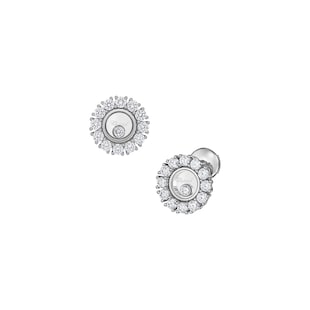 Chopard Happy Diamonds Icons Joaillerie Stud Earrings In Ethical 18ct White Gold With Diamonds