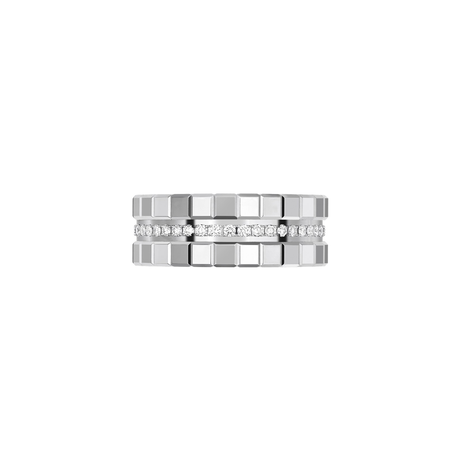 Chopard Ice Cube Ring In Ethical 18ct White Gold With Diamonds