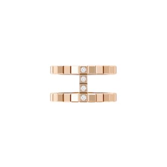 Chopard Ice Cube Ring In Ethical 18ct Rose Gold With Diamond