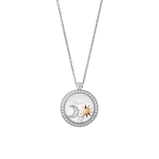 Chopard Happy Sun, Moon and Stars Pendant In Ethical 18ct White Gold With Diamonds