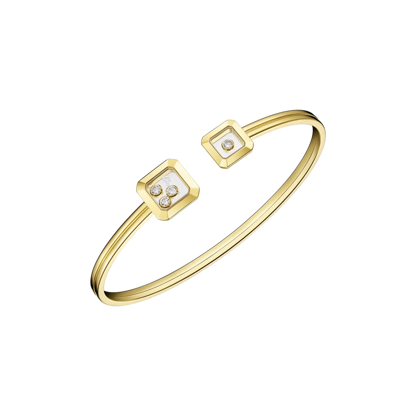 Chopard Happy Diamonds Bangle In Ethical 18ct White Gold With Diamonds
