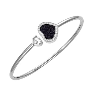 Chopard Happy Hearts Bangle In Ethical 18ct Rose Gold With Diamonds