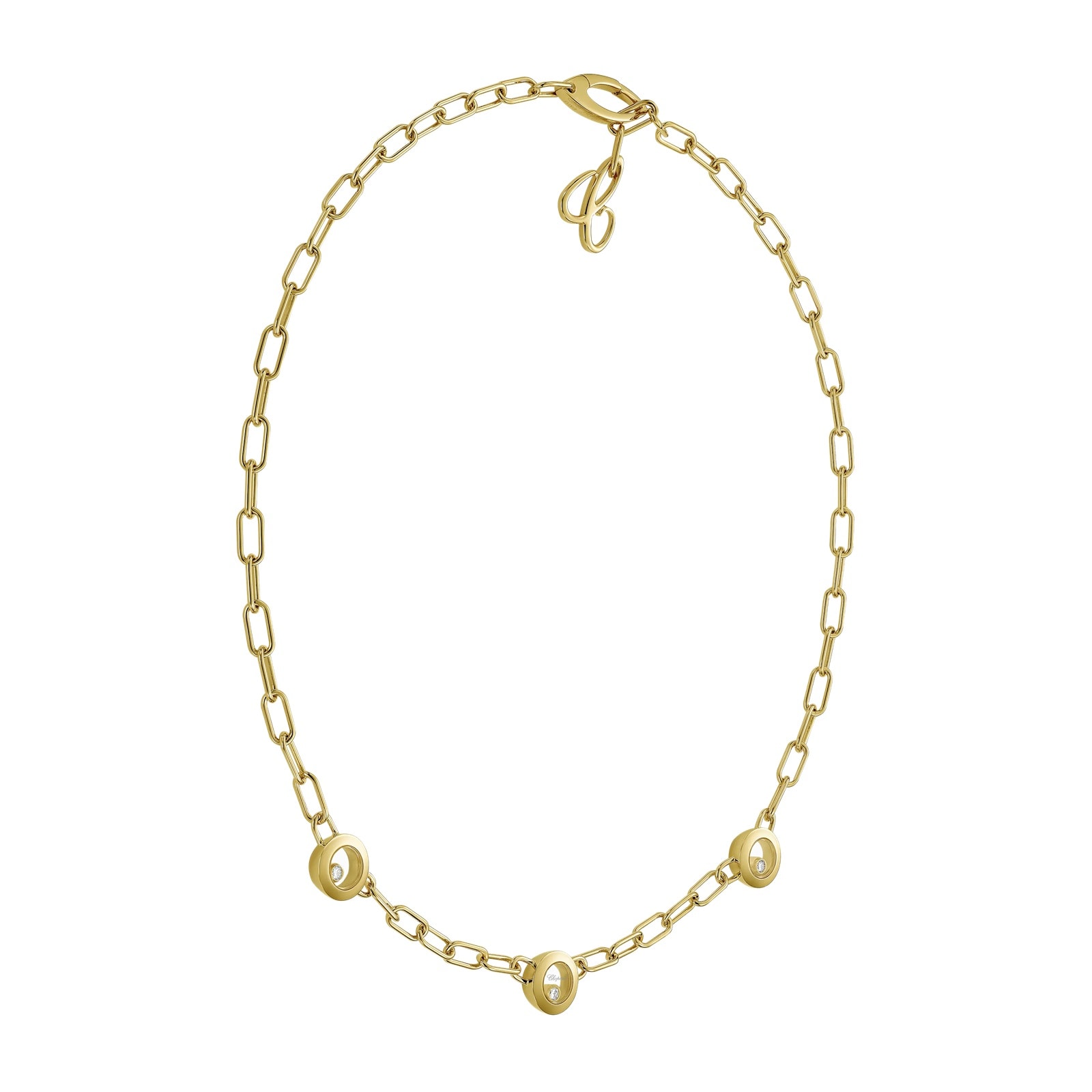 Chopard Happy Diamonds Icons Necklace In Ethical 18ct Yellow Gold With Diamonds
