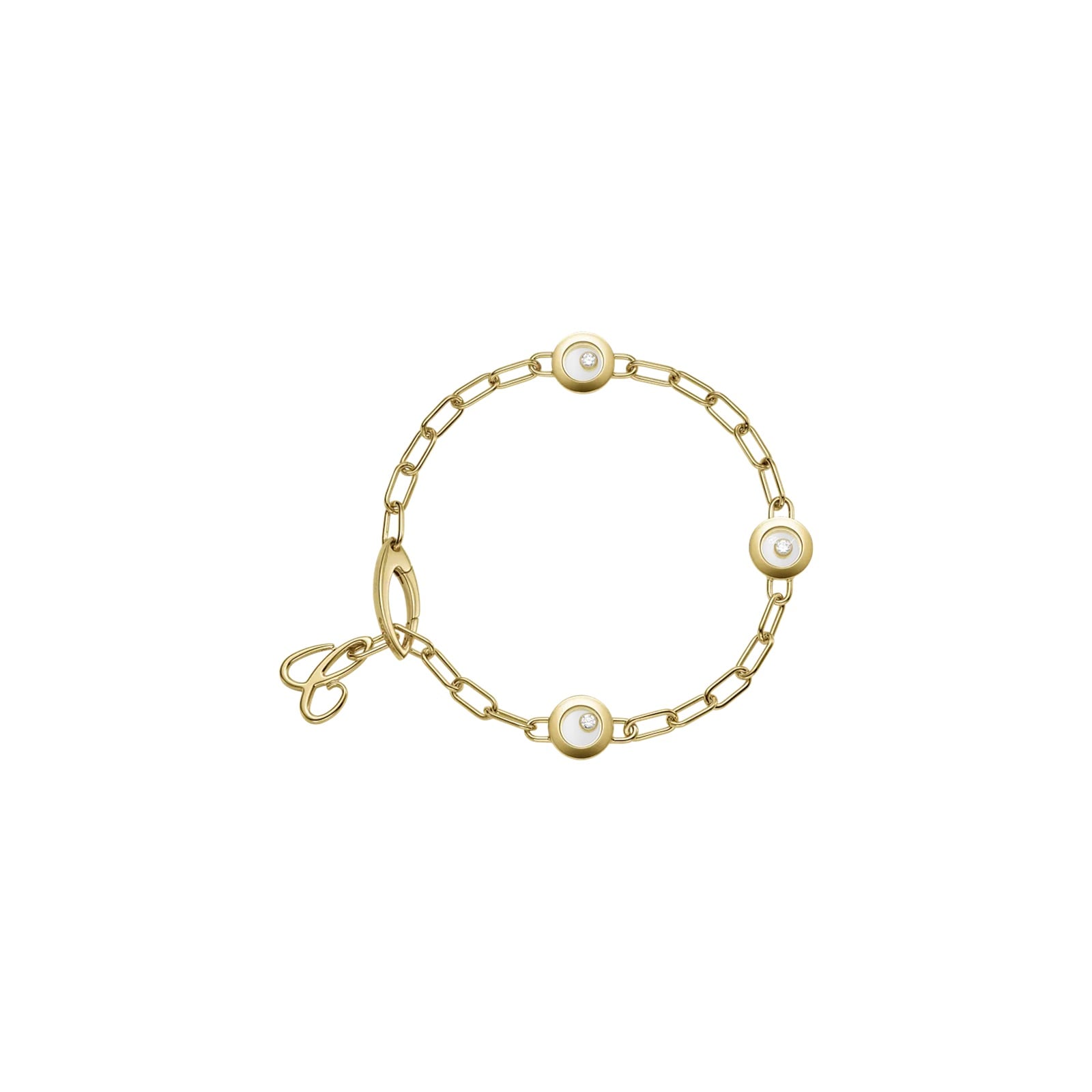 Chopard Happy Diamonds Icons Bracelet In Ehtical 18ct Yellow Gold With Diamonds