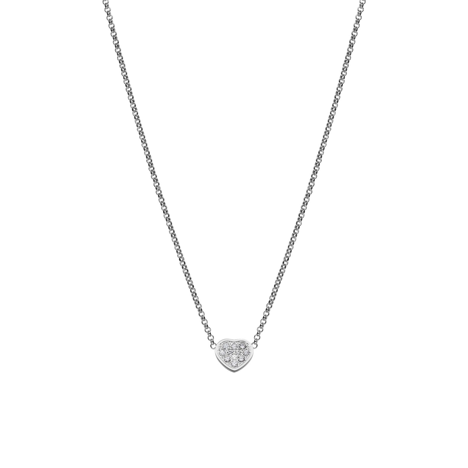 Chopard My Happy Hearts Necklace In Ethical 18ct Rose Gold With Diamonds