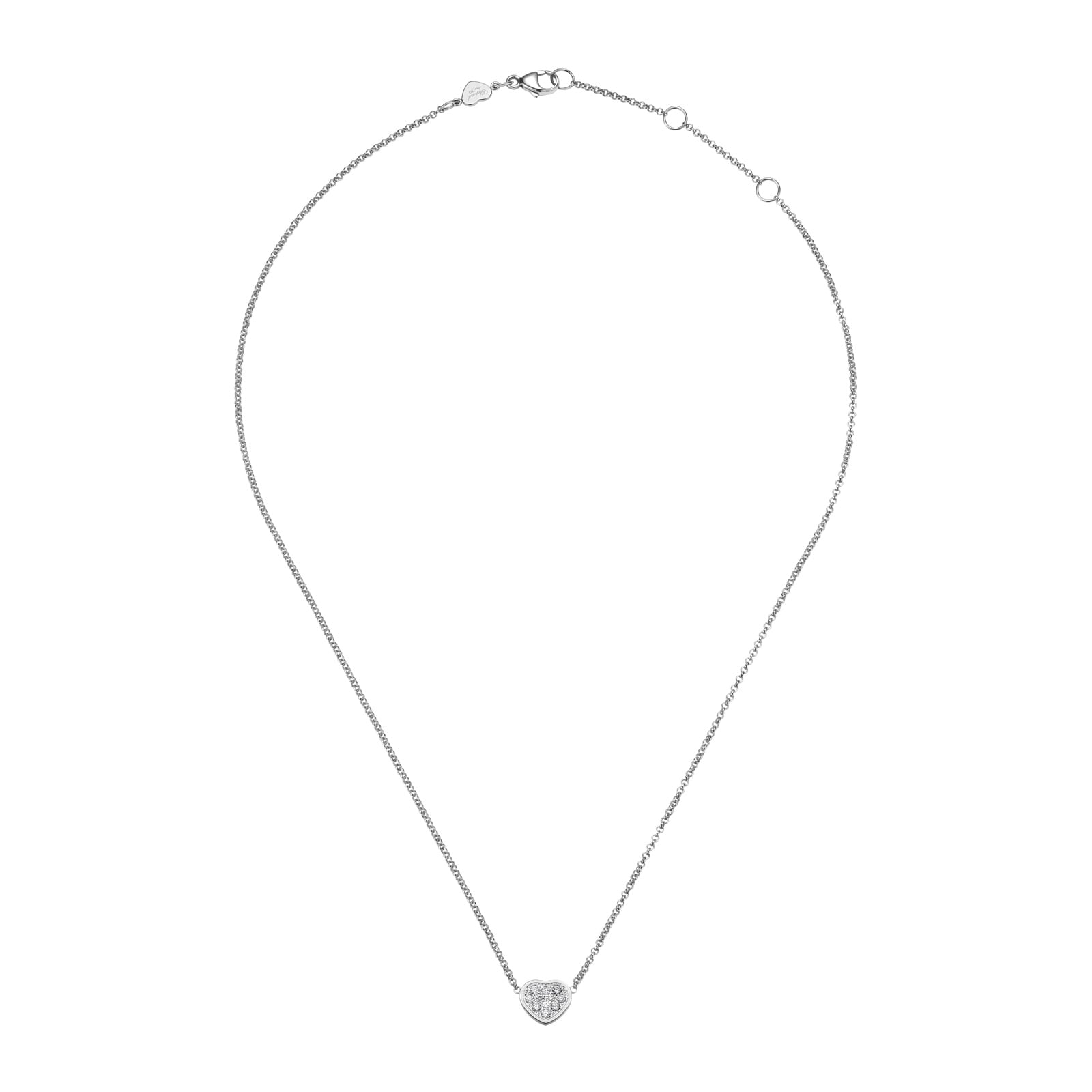 Chopard My Happy Hearts Necklace In Ethical 18ct Rose Gold With Diamonds