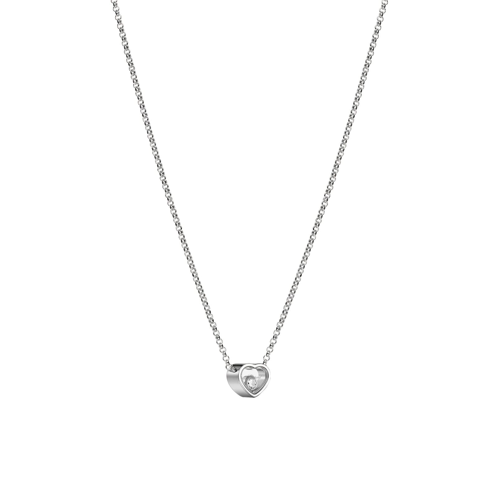 Chopard My Happy Hearts Necklace In Ethical 18ct Rose Gold With Diamonds