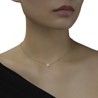 Chopard My Happy Hearts Necklace In Ethical 18ct Rose Gold With Diamonds