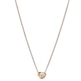 Chopard My Happy Hearts Necklace In Ethical 18ct Rose Gold With Diamonds