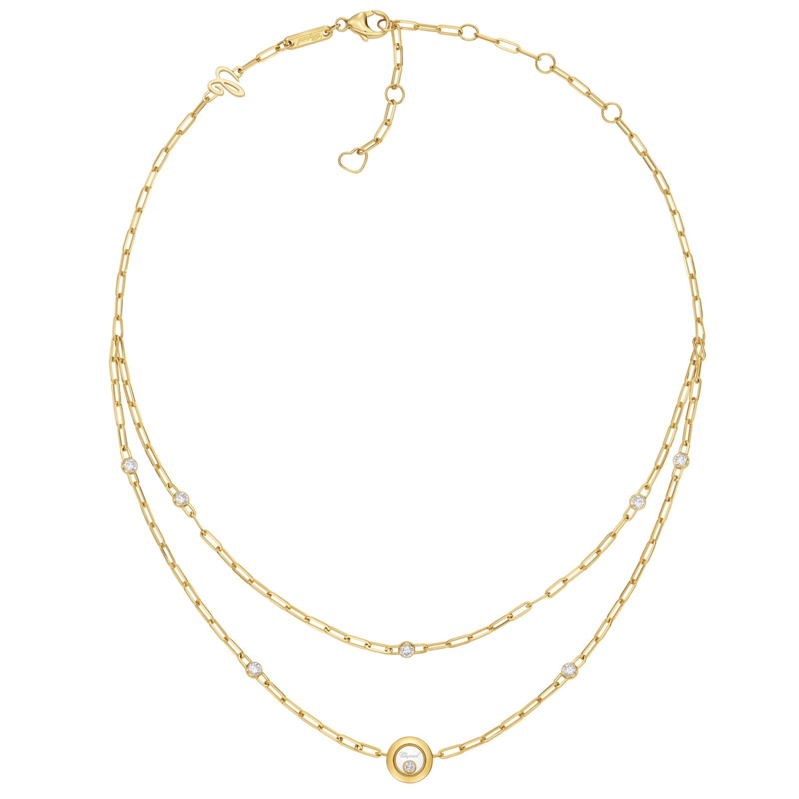 Chopard Happy Diamonds Necklace In Ethical 18ct Yellow Gold With Diamonds Chopard Happy Diamonds Necklace In Ethical 18ct Yellow Gold With Diamonds