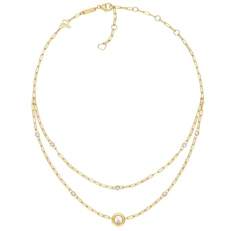 Chopard Happy Diamonds Necklace In Ethical 18ct Yellow Gold With Diamonds