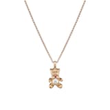 Chopard Happy Diamond Teddy Bear Pendant In Ethical 18ct Rose Gold With Diamonds and Ruby