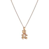 Chopard Happy Diamond Teddy Bear Pendant In Ethical 18ct Rose Gold With Diamonds and Ruby