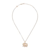 Chopard Happy Diamonds Elephant Pendant In Ethical 18ct Rose Gold With Diamonds and Sapphire