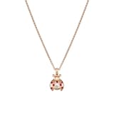 Chopard Happy Diamonds Ladybird Pendant In Ethical 18ct Rose Gold With Diamond and Rubies