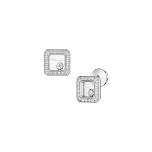 Chopard Happy Diamonds Stud Earrings In Ethical 18ct White Gold With Diamonds