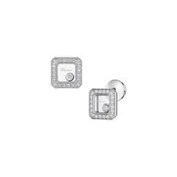 12951185 - Happy Diamonds Stud Earrings In Ethical 18ct White Gold With Diamonds