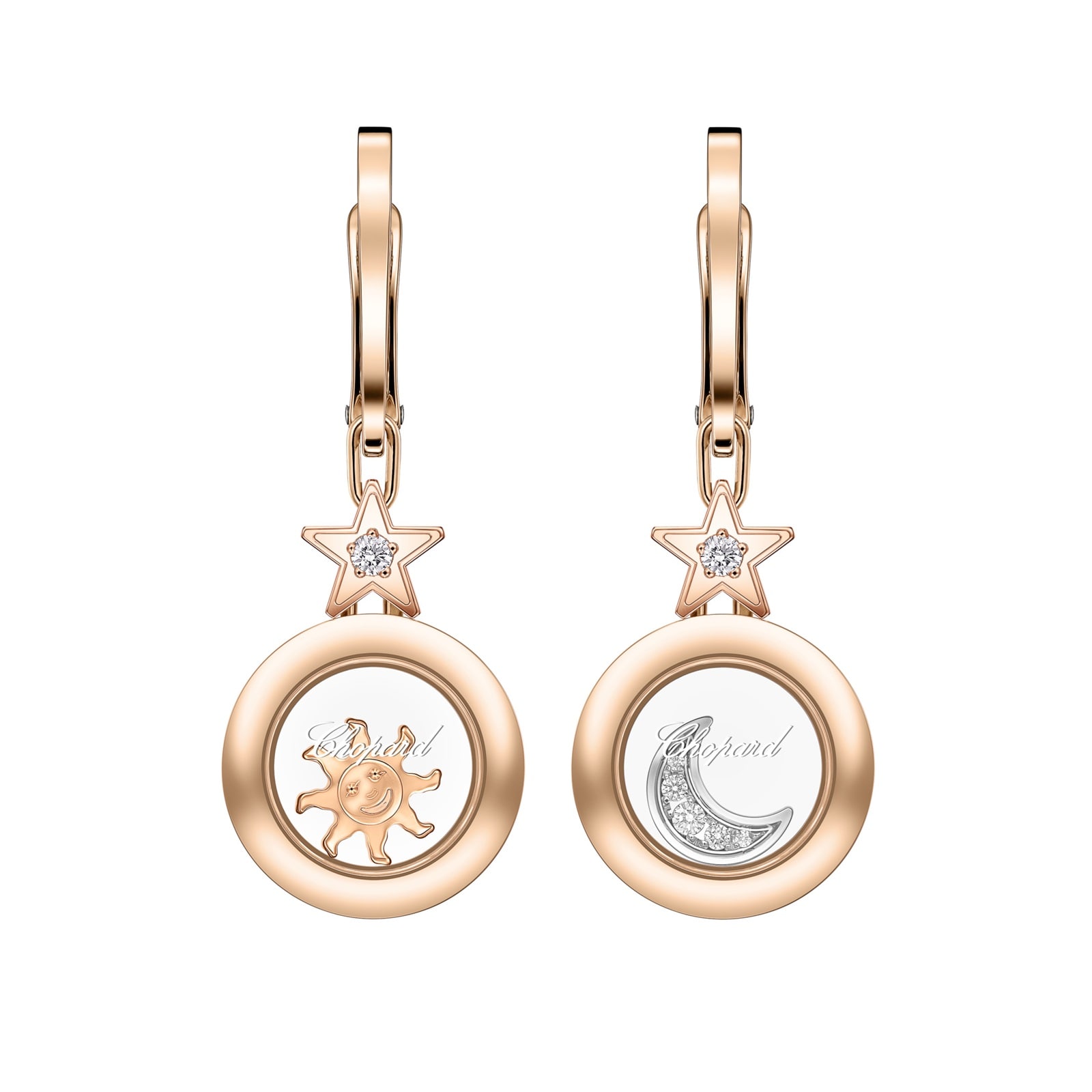 Chopard Happy Diamonds Drop Earrings In Ethical 18ct Yellow Gold With Diamonds Chopard Happy Diamonds Drop Earrings In Ethical 18ct Yellow Gold With Diamonds