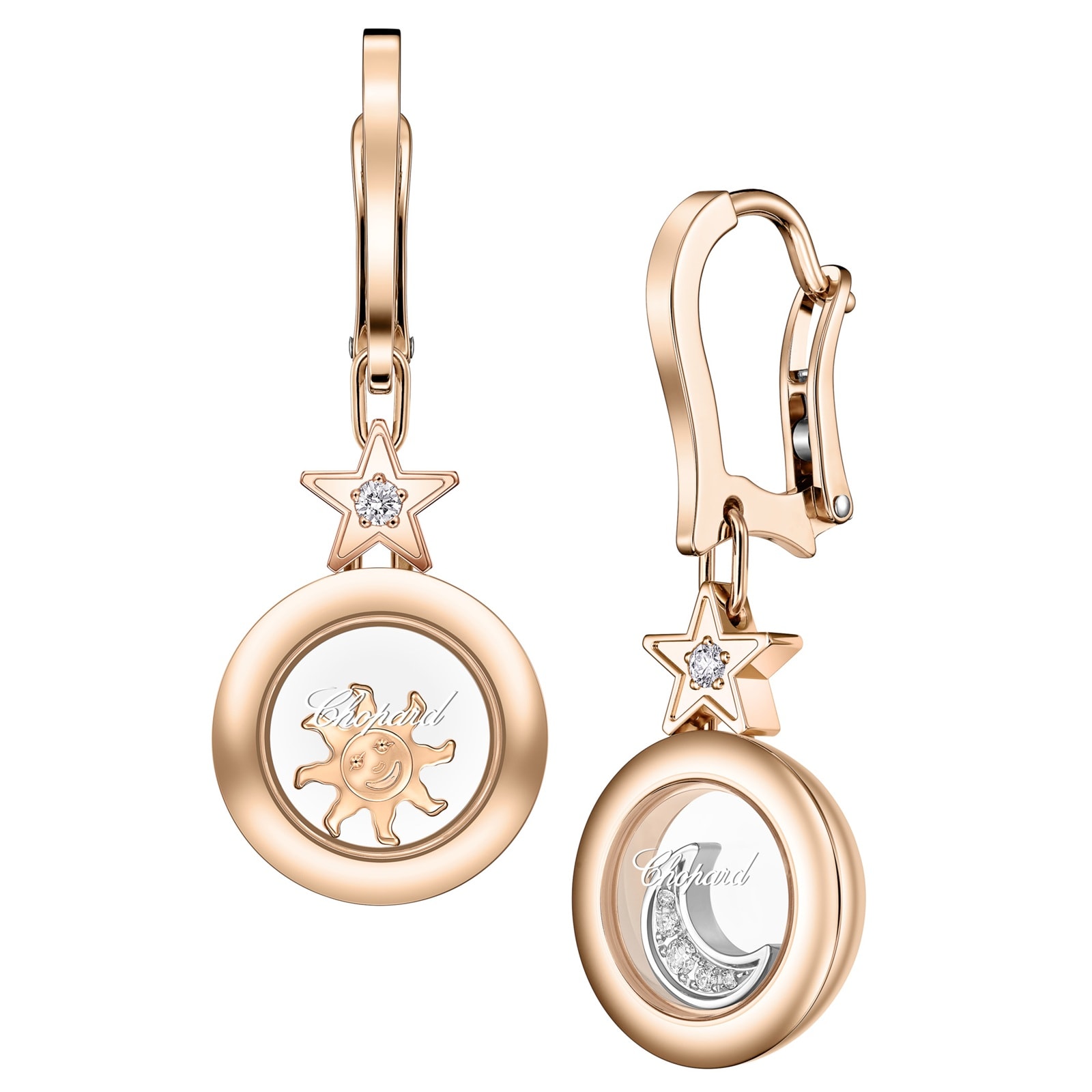 Chopard Happy Diamonds Drop Earrings In Ethical 18ct Yellow Gold With Diamonds Chopard Happy Diamonds Drop Earrings In Ethical 18ct Yellow Gold With Diamonds