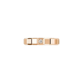 Chopard Ice Cube Ring In Ethical 18ct Rose Gold With Diamond Chopard Ice Cube Ring In Ethical 18ct Rose Gold With Diamond