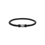 Chopard Classic Racing Bracelet In Black Lambskin And Silver Toned Metal