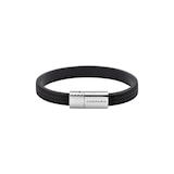 Chopard Classic Racing Bracelet In Black Rubber And Silver Toned Metal