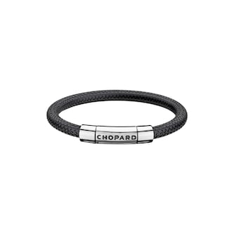 Chopard Mille Miglia Bracelet In Black Rubber And Silver Toned Metal