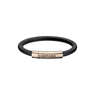 Chopard Mille Miglia Bracelet In Black Rubber And Rose Gold Toned Metal Chopard Mille Miglia Bracelet In Black Rubber And Rose Gold Toned Metal