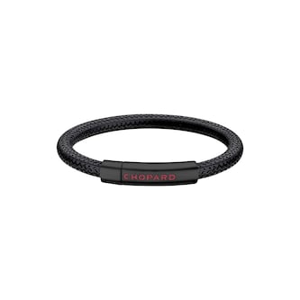 Chopard Classic Racing Bracelet In Black Rubber And Black Toned Metal