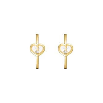 Chopard Happy Diamonds Icons Hoop Earrings In Ethical 18ct Yellow Gold With Diamonds Chopard Happy Diamonds Icons Hoop Earrings In Ethical 18ct Yellow Gold With Diamonds