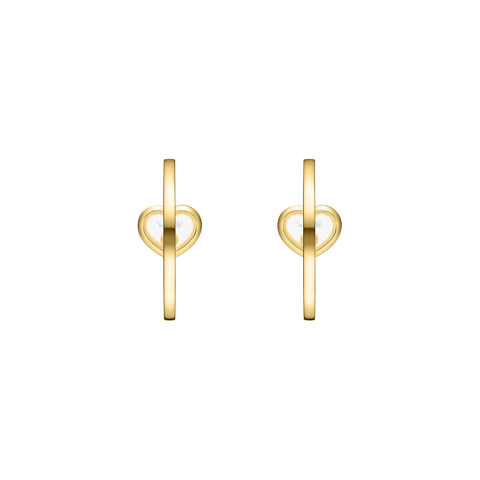 Chopard Happy Diamonds Icons Hoop Earrings In Ethical 18ct Yellow Gold With Diamonds Chopard Happy Diamonds Icons Hoop Earrings In Ethical 18ct Yellow Gold With Diamonds