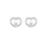 Chopard Happy Diamonds Icons Earrings In Ethical 18ct White Gold With Diamonds