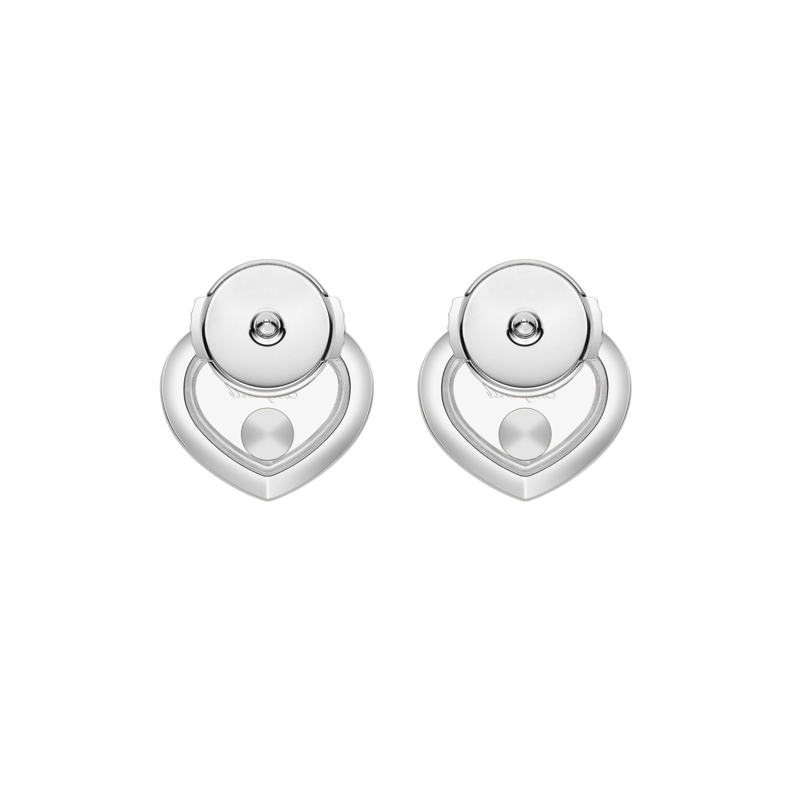 Chopard Happy Diamonds Icons Earrings In Ethical 18ct White Gold With Diamonds