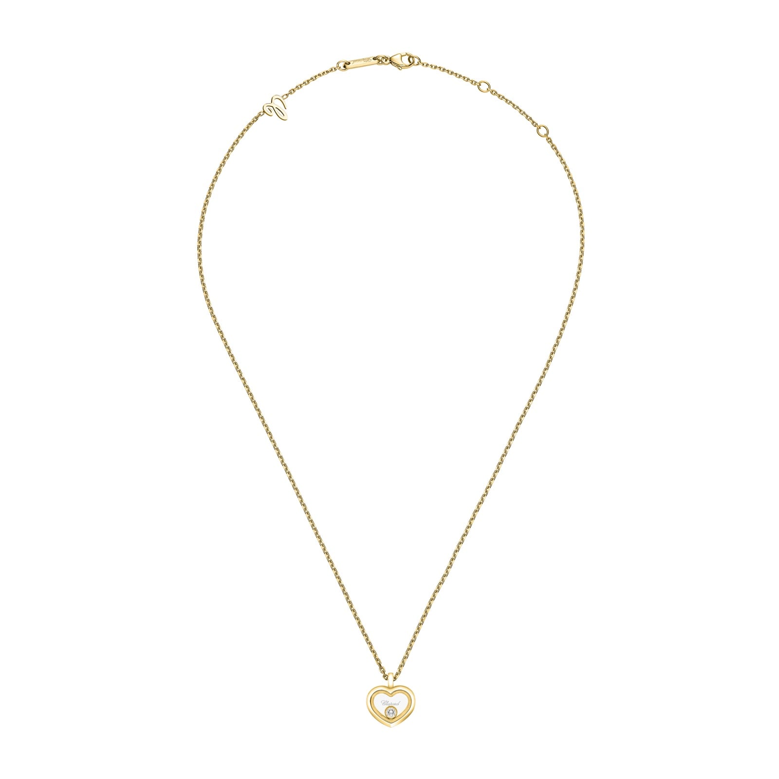 Happy Diamonds Icons Heart Necklace In Ethical 18ct Yellow Gold With Diamond