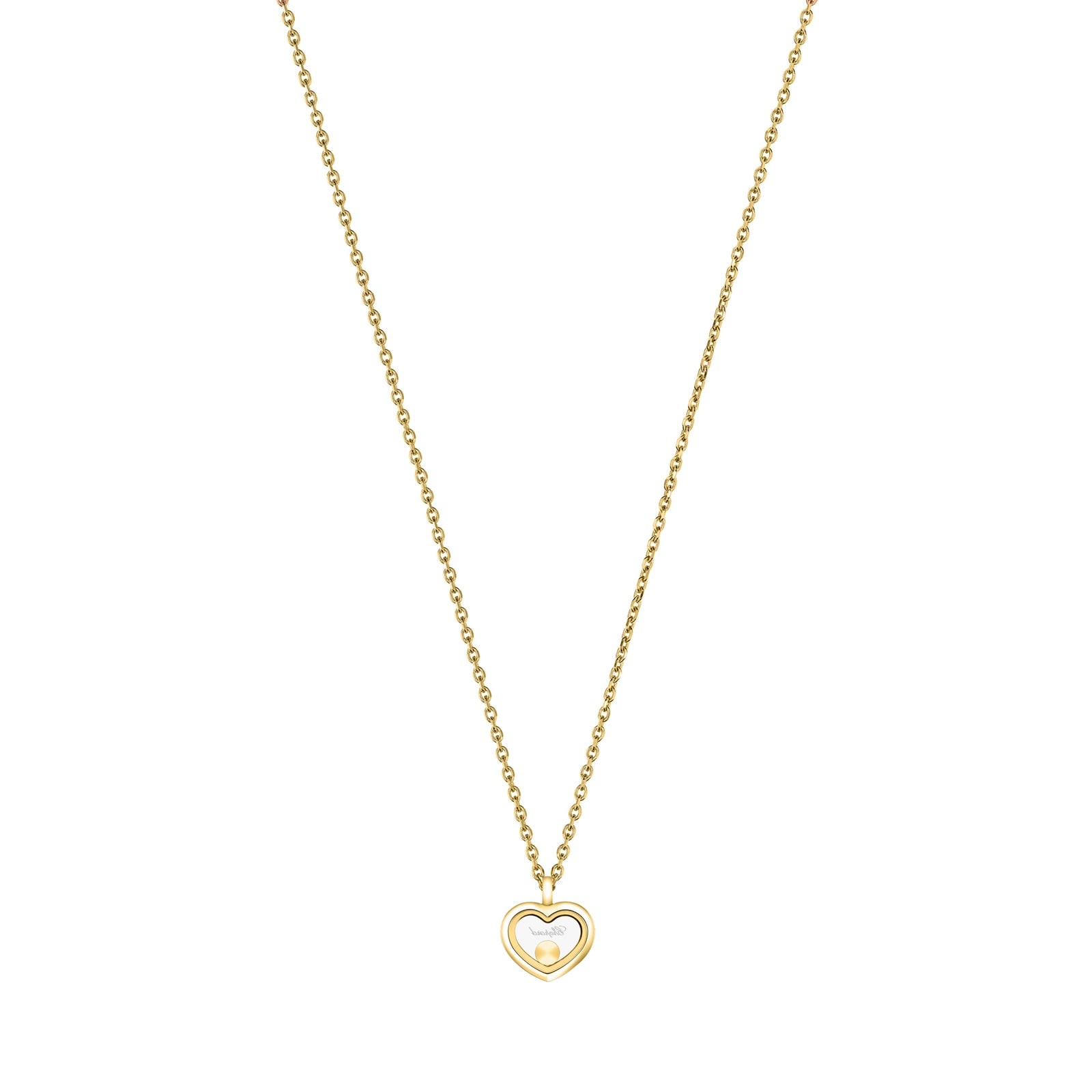 Chopard Happy Diamonds Icons Heart Necklace In Ethical 18ct Yellow Gold With Diamond Chopard Happy Diamonds Icons Heart Necklace In Ethical 18ct Yellow Gold With Diamond