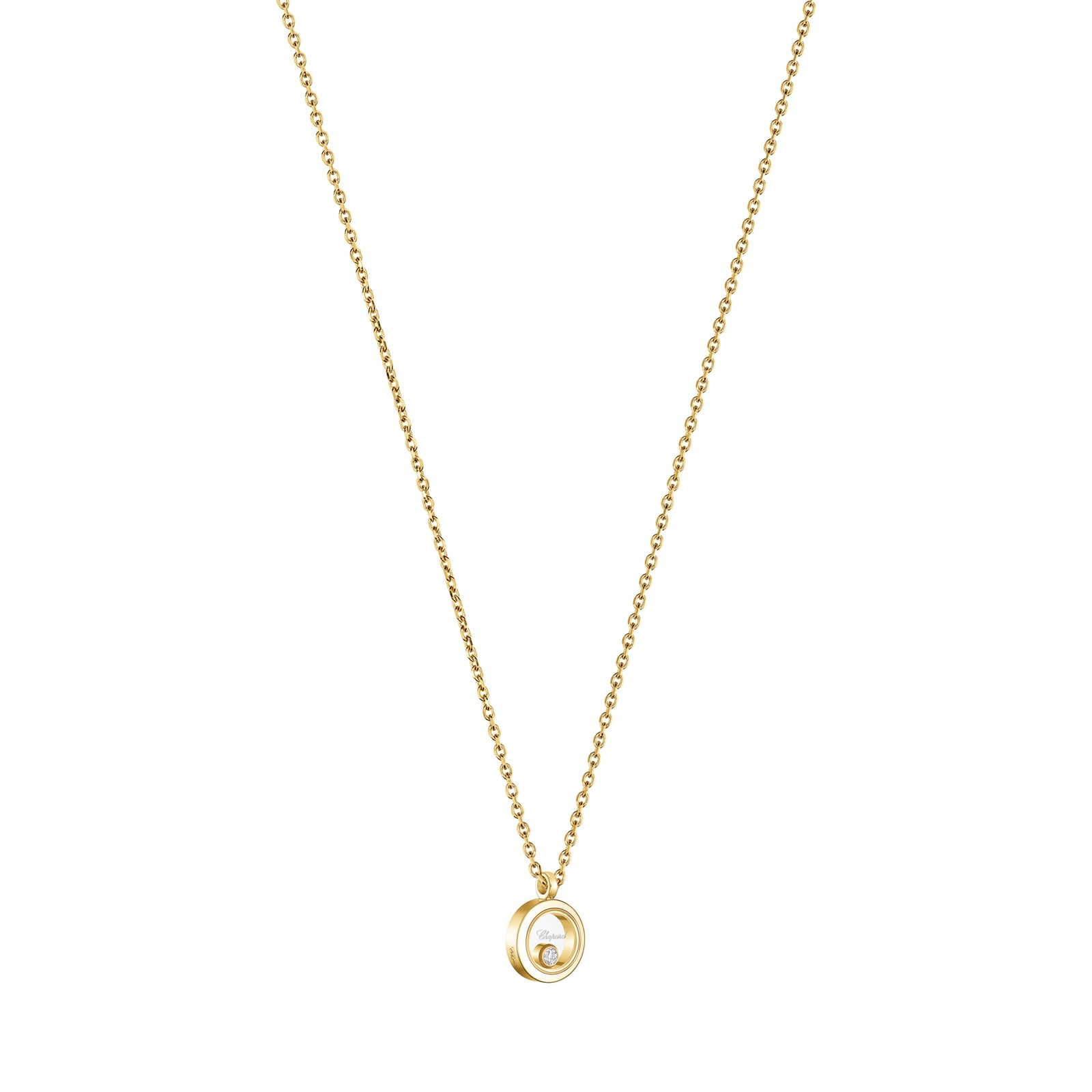 Chopard Happy Diamonds Icons Necklace In Ethical 18ct Yellow Gold With Diamond Chopard Happy Diamonds Icons Necklace In Ethical 18ct Yellow Gold With Diamond