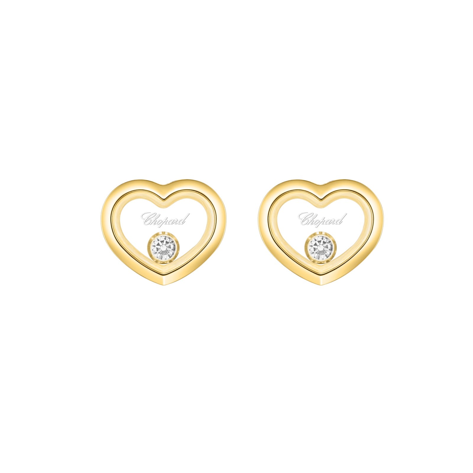 Chopard Happy Diamonds Icons Earrings In Ethical 18ct Yellow Gold With Diamonds Chopard Happy Diamonds Icons Earrings In Ethical 18ct Yellow Gold With Diamonds