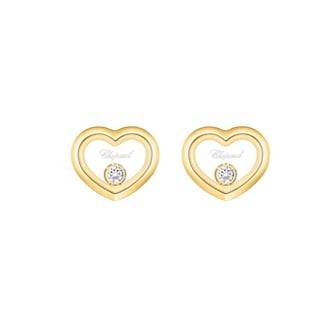 Chopard Happy Diamonds Icons Earrings In Ethical 18ct Yellow Gold With Diamonds Chopard Happy Diamonds Icons Earrings In Ethical 18ct Yellow Gold With Diamonds