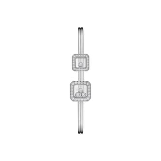 Chopard Happy Diamonds Icons Bangle In Ethical 18ct White Gold With Diamonds - Size Medium Chopard Happy Diamonds Icons Bangle In Ethical 18ct White Gold With Diamonds - Size Medium