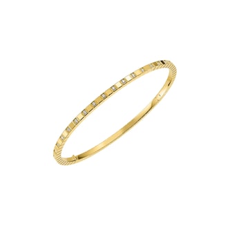 Chopard Ice Cube Bangle In Ethical 18ct Yellow Gold With Half-Set Diamonds - Size Medium Chopard Ice Cube Bangle In Ethical 18ct Yellow Gold With Half-Set Diamonds - Size Medium