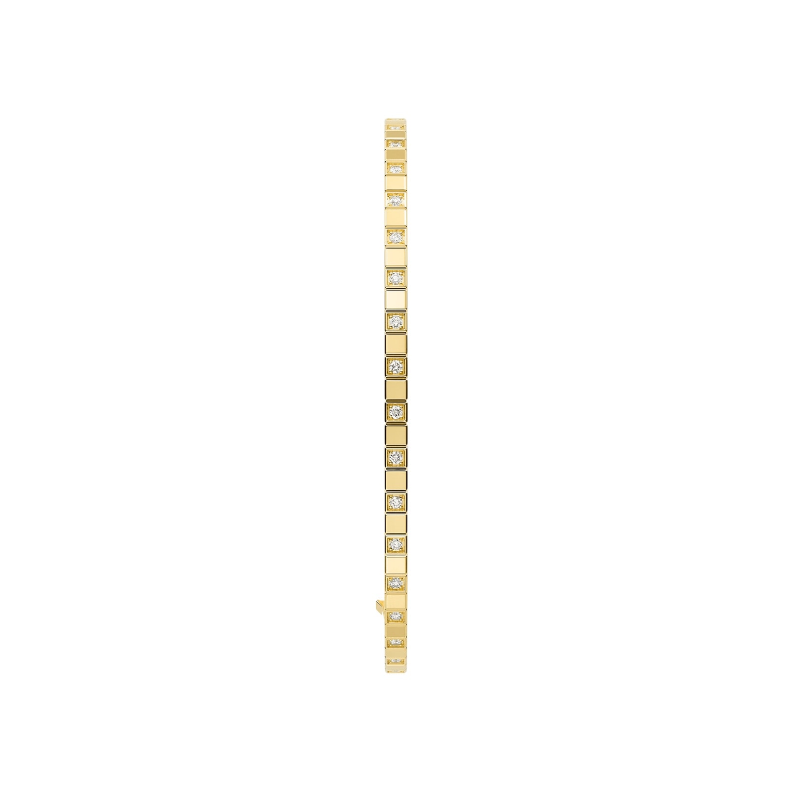 Chopard Ice Cube Bangle In Ethical 18ct Yellow Gold With Half-Set Diamonds - Size Medium