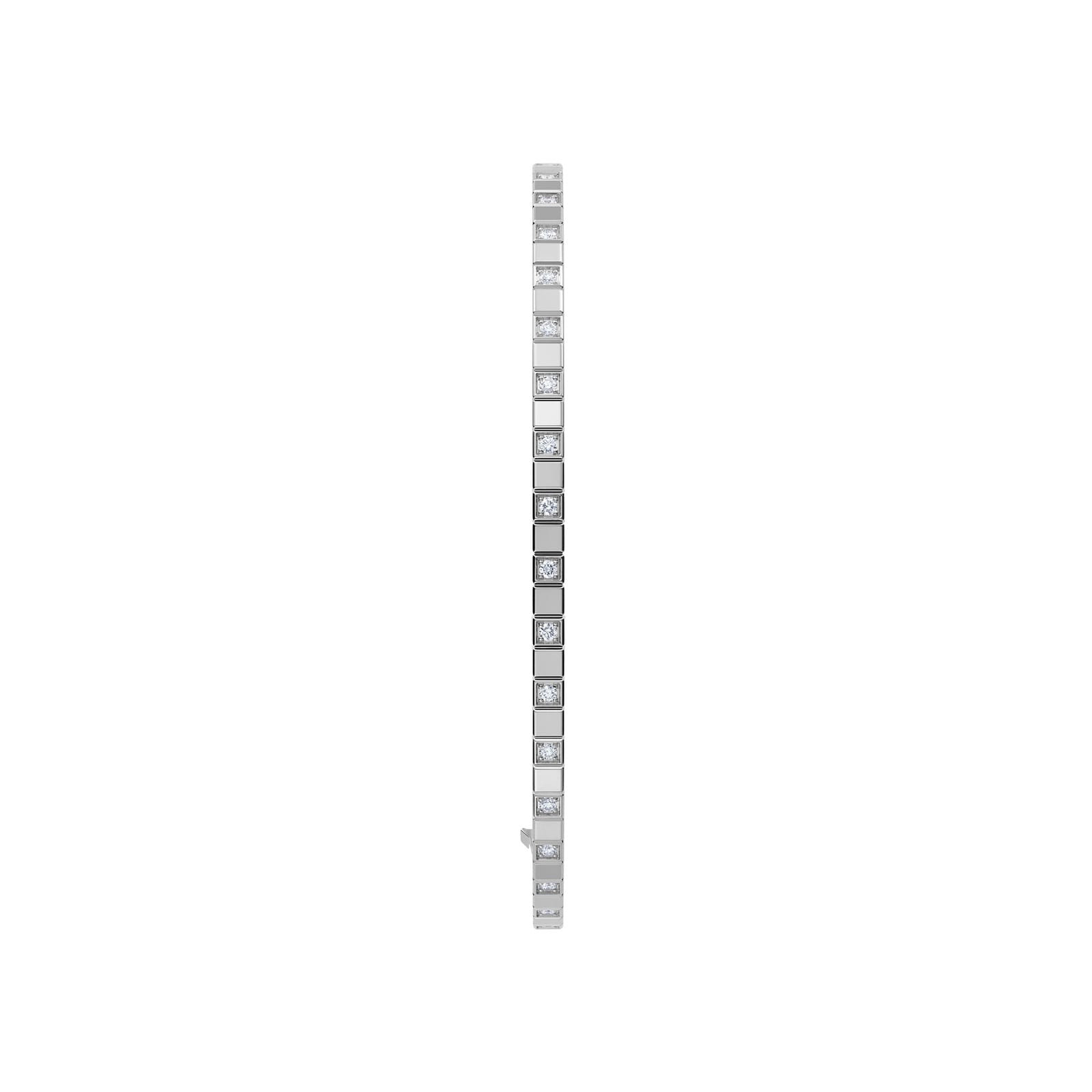 Chopard Ice Cube Bangle In Ethical 18ct White Gold With Half Set Diamonds - Size Medium Chopard Ice Cube Bangle In Ethical 18ct White Gold With Half Set Diamonds - Size Medium